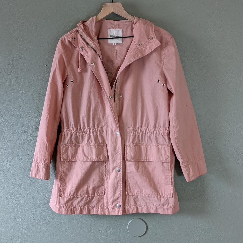 Madewell Anorak Waterproof Rainfall Raincoat Pink Size XS NWOT